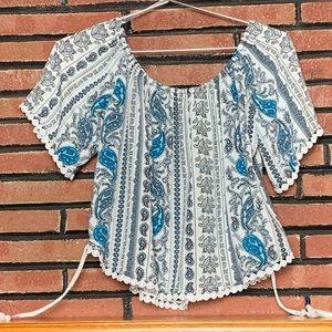 Purple Rain Boho Style Top SZ-L